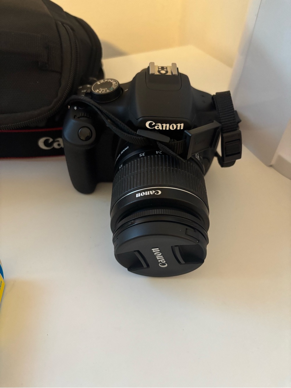 Canon Black DSLR with Interchangeable Zoom Lens
